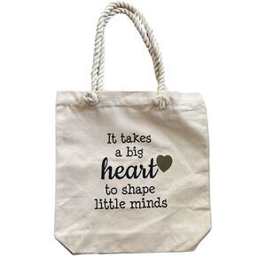 Large Reusable Canvas Shoulder Bag for Teachers